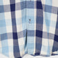 Vintage Blue Plaid Woven Button-Down Shirt