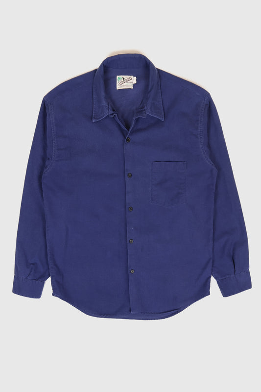 Vintage Blue Flannel Button-Down Shirt Image 0