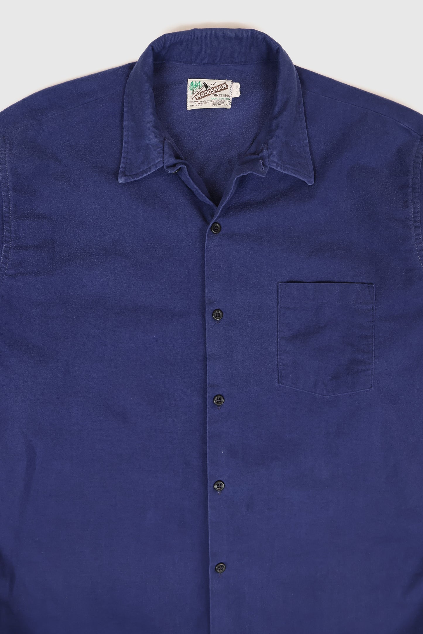 Vintage Blue Flannel Button-Down Shirt Image 1