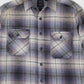 Vintage Blue Plaid Button-Down Shirt