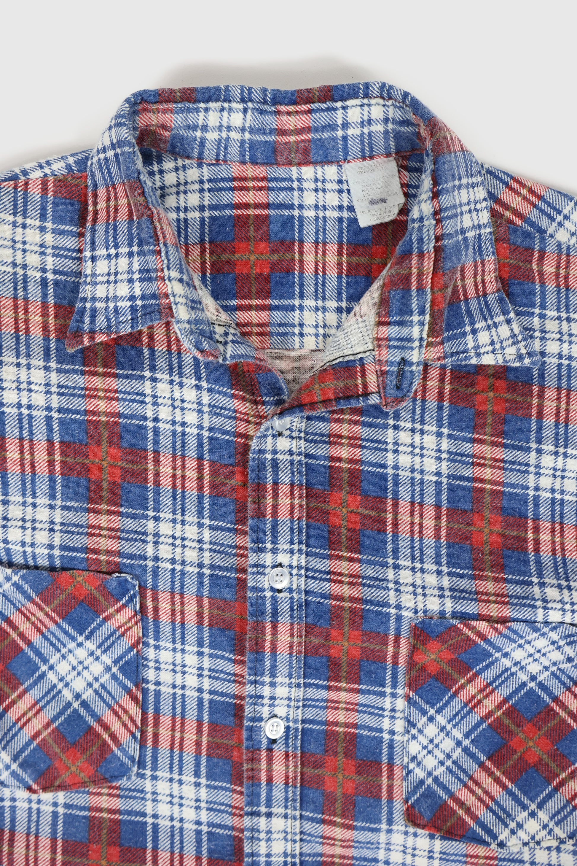 Vintage Lightweight Flannel Button-Down Shirt Image 2