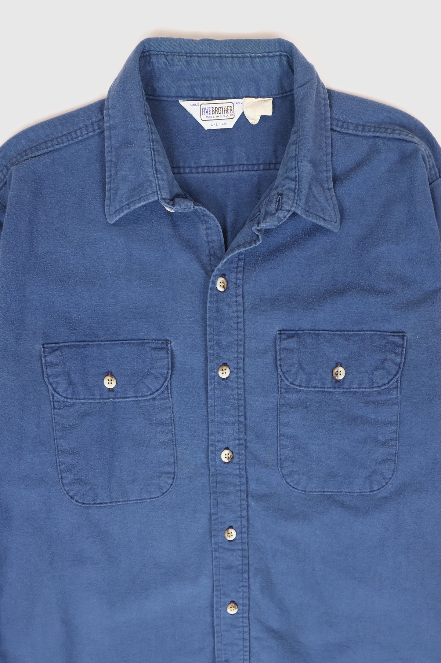 Vintage Blue Flannel Button-Down Shirt Image 1