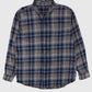 Vintage Grey Plaid Button-Down Shirt Image 0