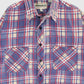 Vintage Faded Lightweight Plaid Button-Down Shirt Image 1