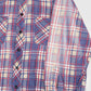 Vintage Faded Lightweight Plaid Button-Down Shirt Image 3