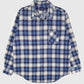 Vintage Blue Plaid Flannel Button-Down Shirt Image 0