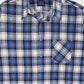 Vintage Blue Plaid Flannel Button-Down Shirt Image 2