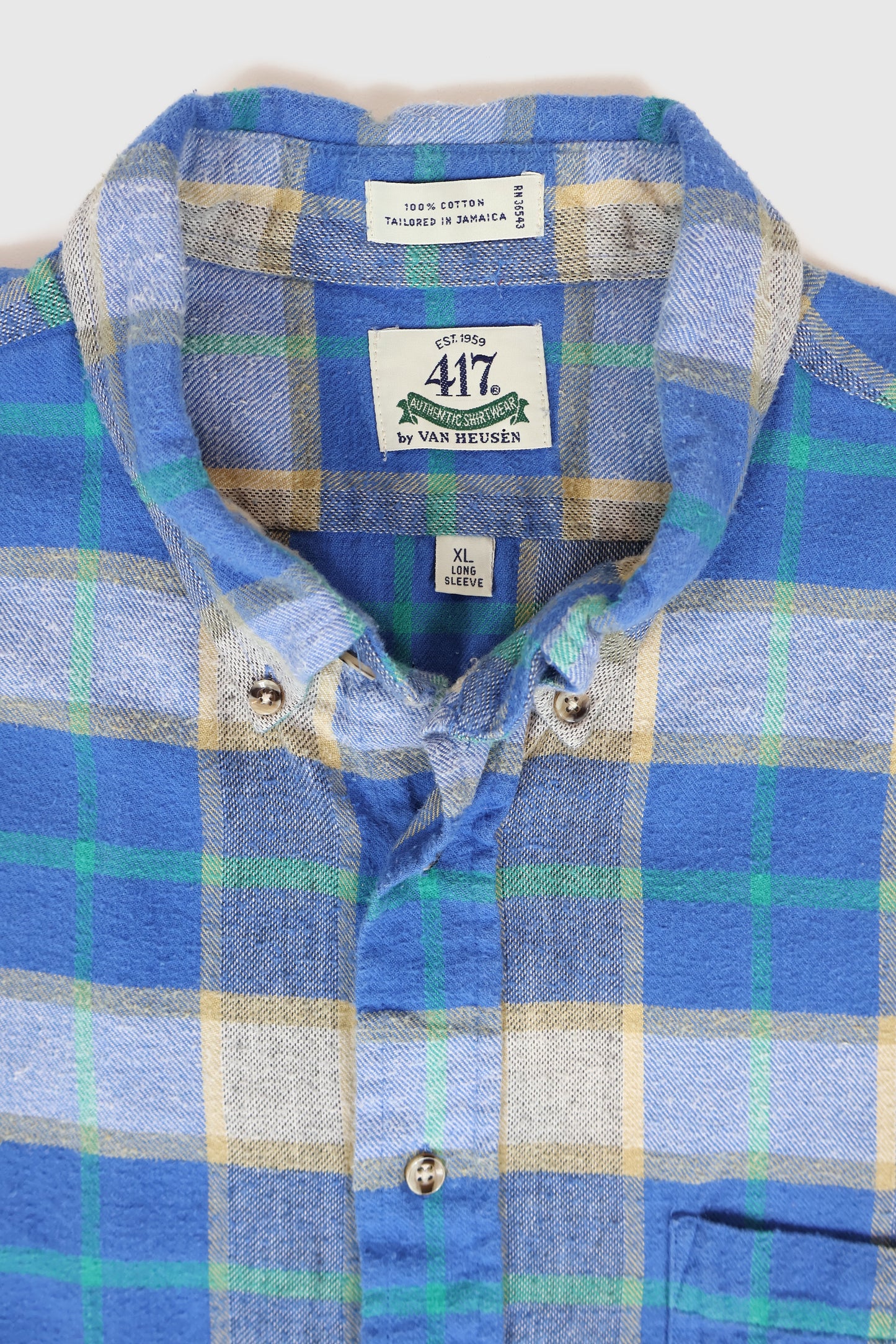 Vintage Plaid Flannel Button-Down Shirt Image 2