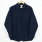 L.L. Bean Navy Flannel Button-Down Shirt