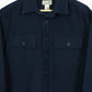 L.L. Bean Navy Flannel Button-Down Shirt