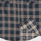 Vintage Blue Plaid Flannel Button-Down Shirt