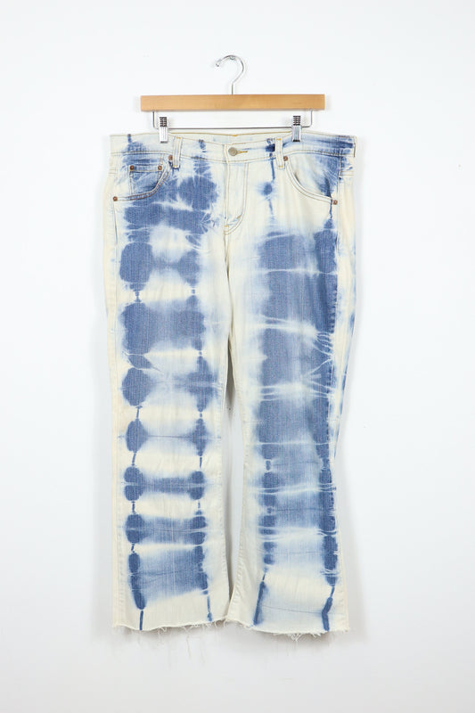 Reworked Levi's Wide Leg Bleached Jeans