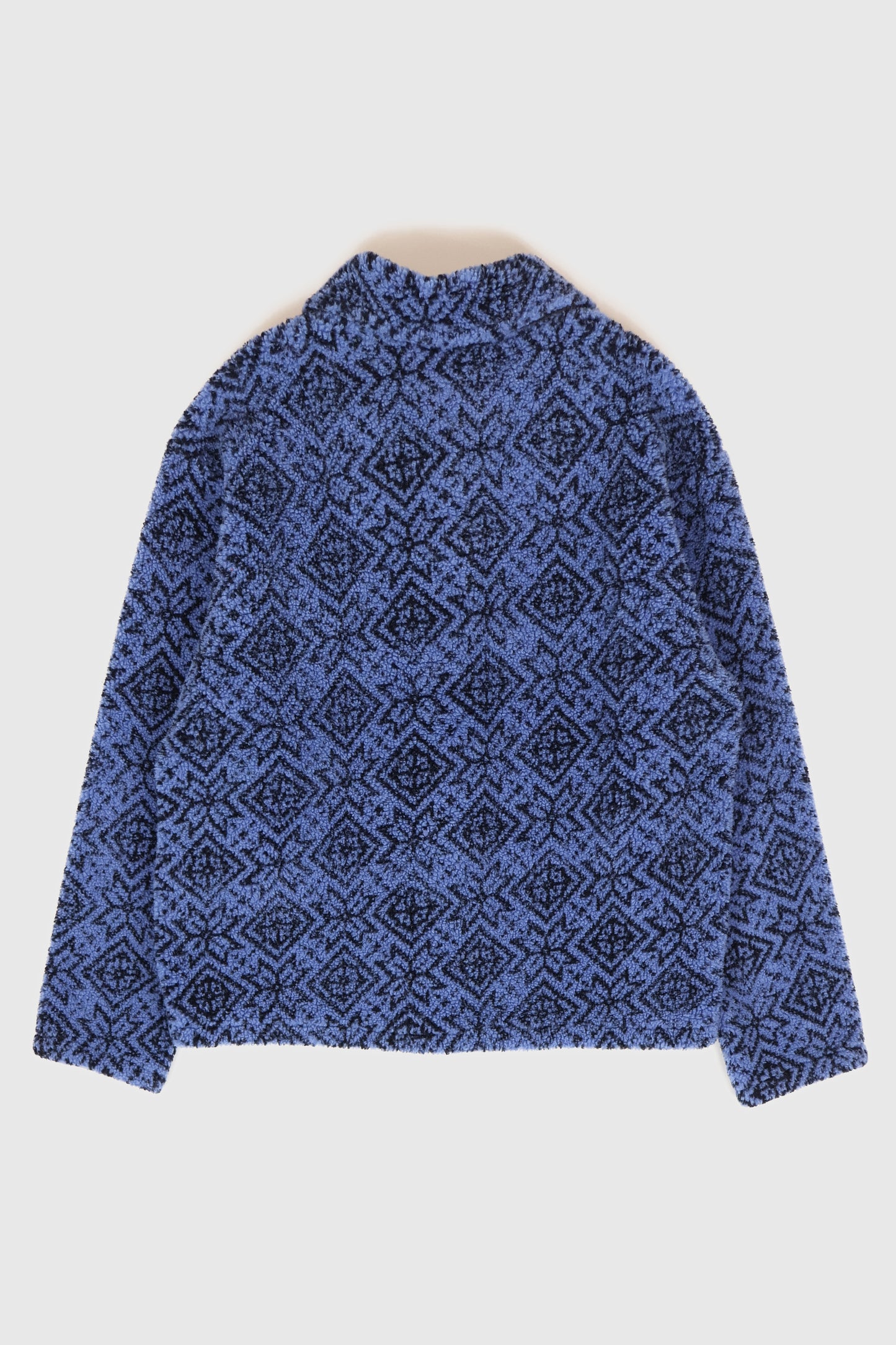Vintage Blue Pattern Fleece Jacket Image 1