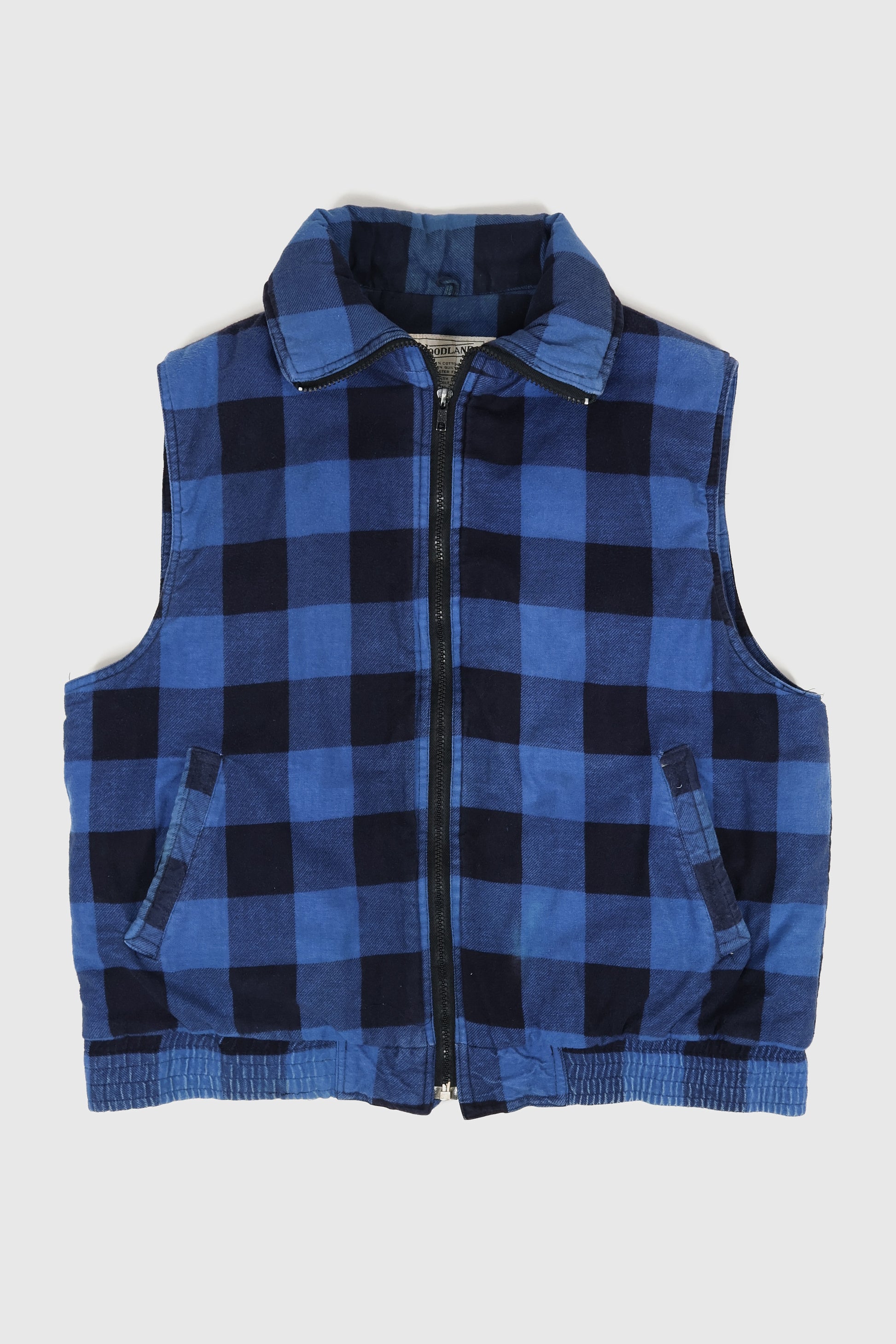 Vintage Blue Plaid Vest Image 0