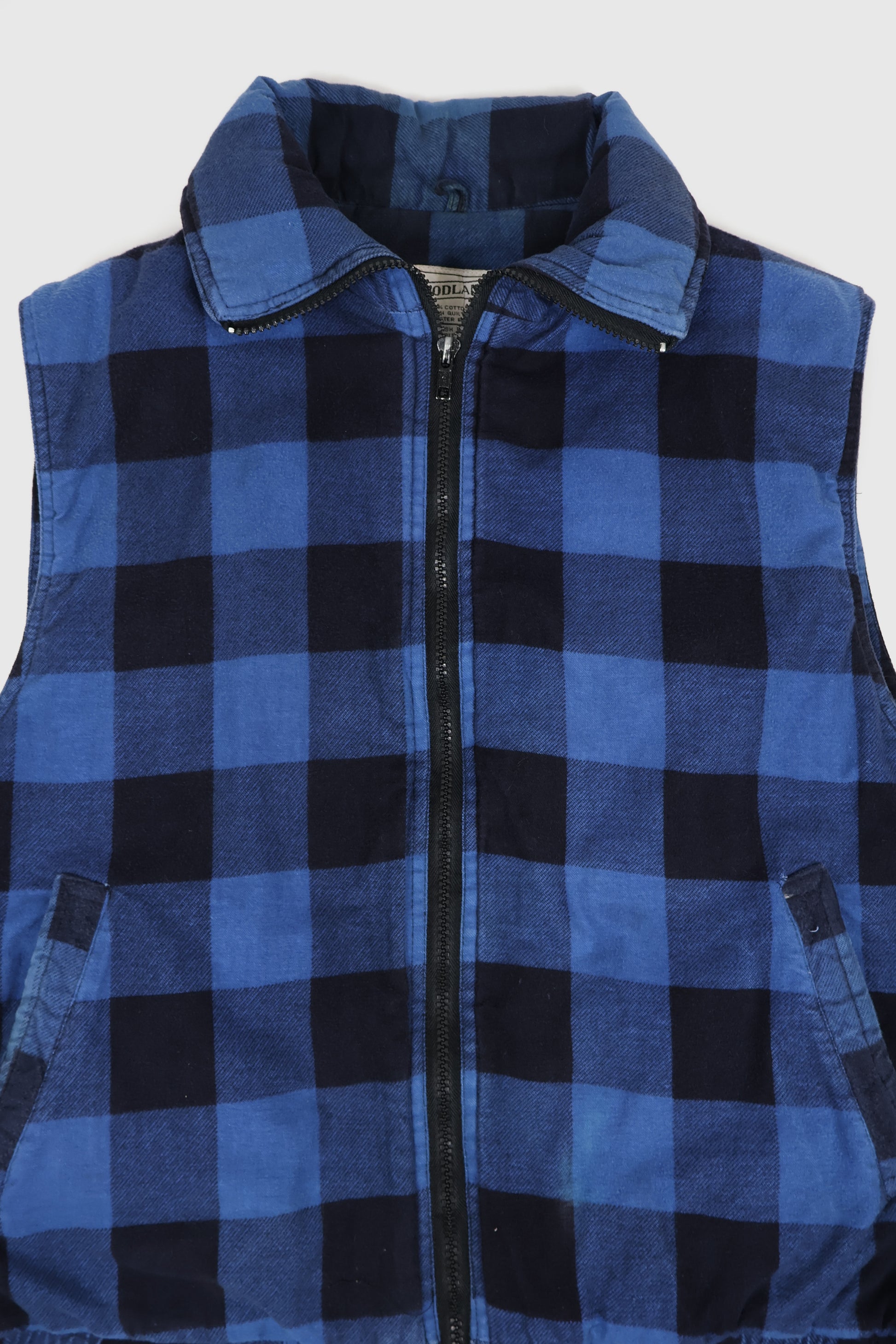 Vintage Blue Plaid Vest Image 2