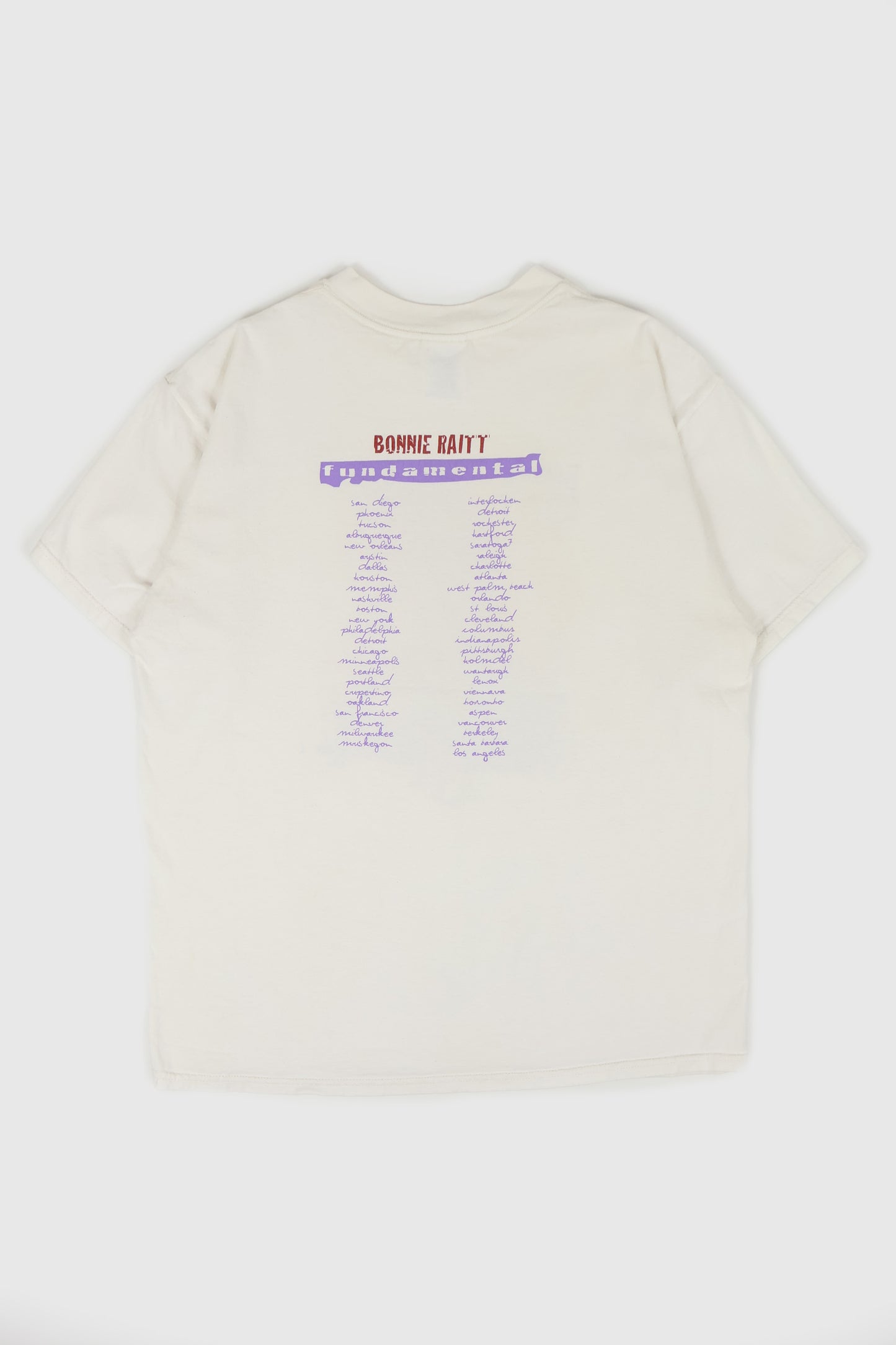 Vintage Bonnie Raitt Fundamental Tour Tee Image 1