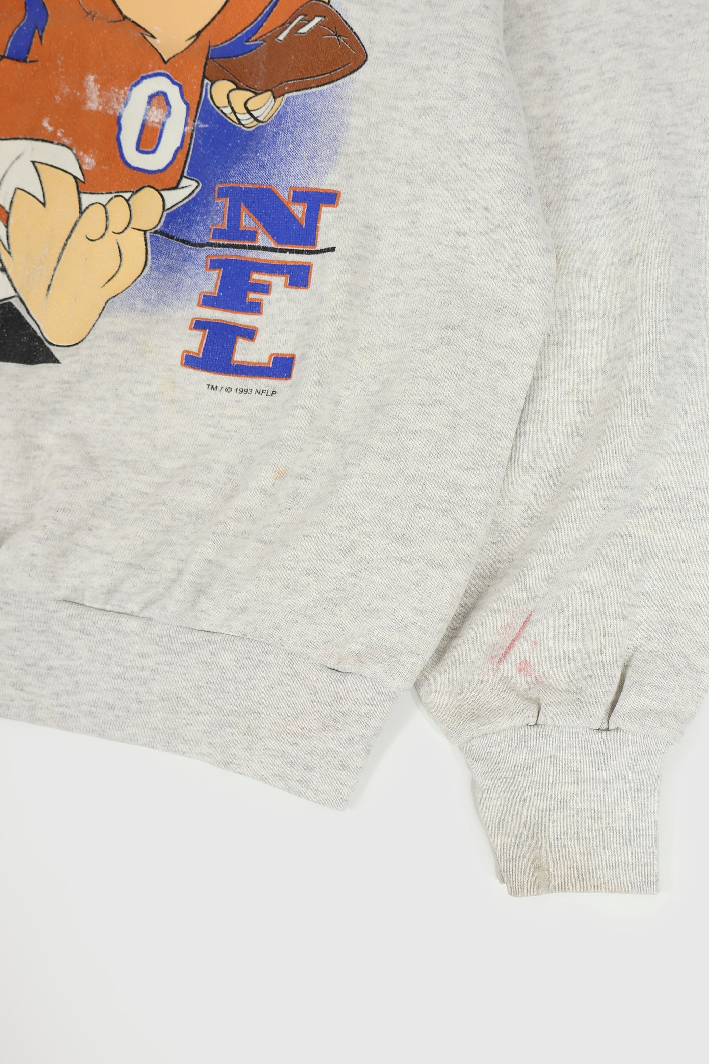 Vintage Distressed Denver Broncos Fred Flintstone Crewneck