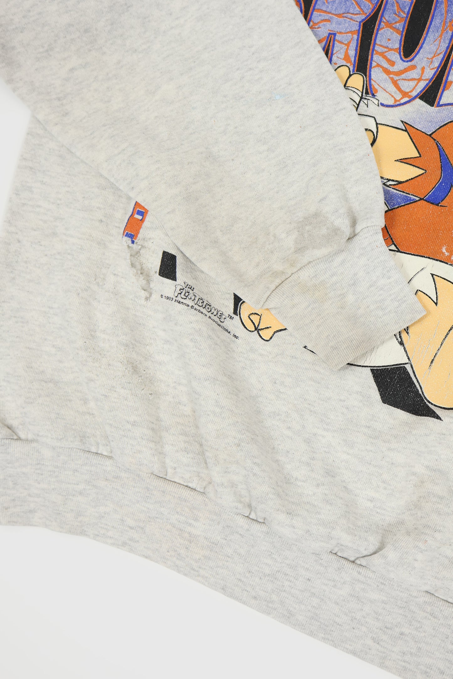 Vintage Distressed Denver Broncos Fred Flintstone Crewneck