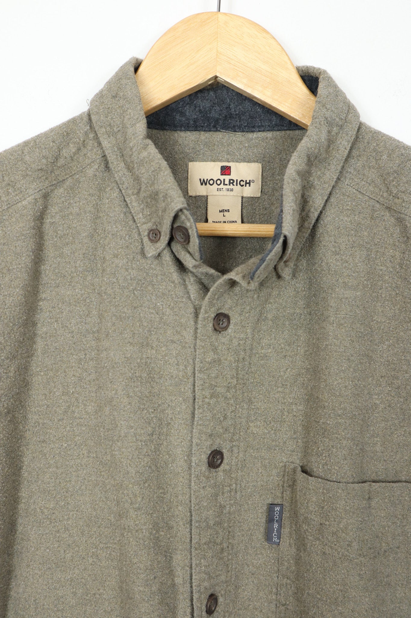Woolrich Brown Flannel Button-Down