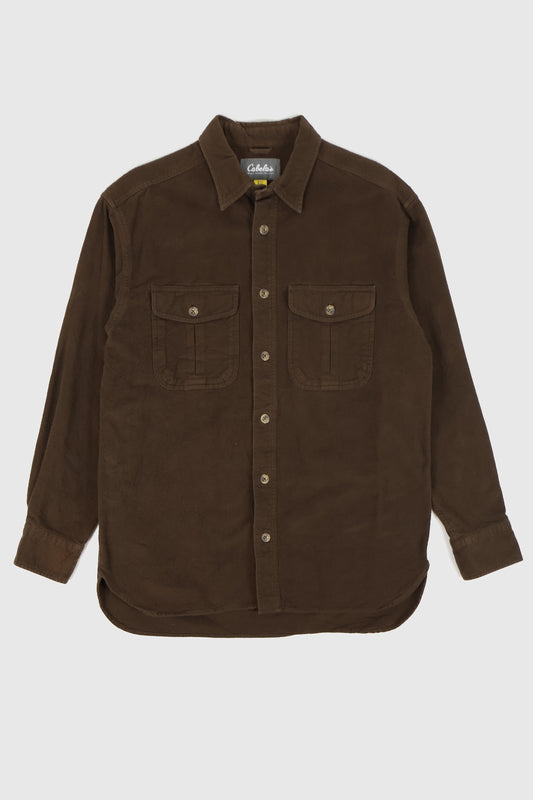 Vintage Brown Flannel Button-Down Shirt Image 0