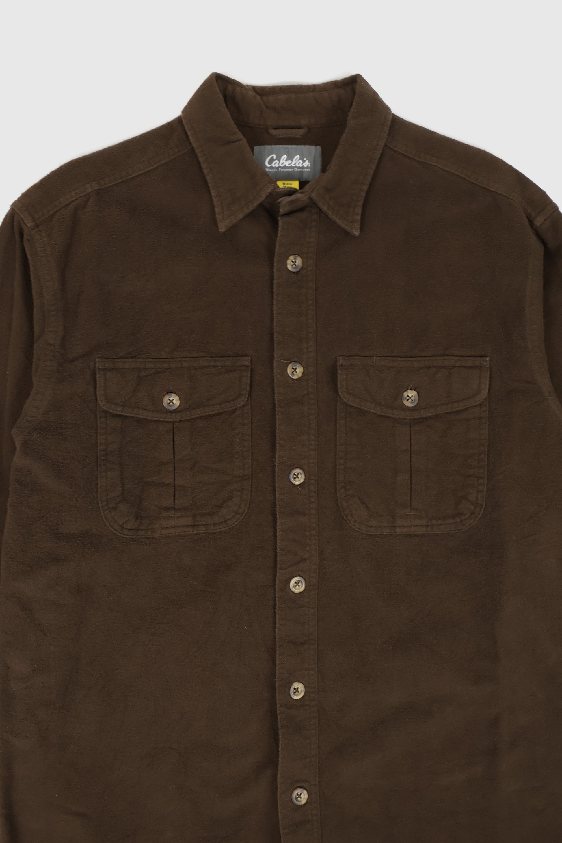 Vintage Brown Flannel Button-Down Shirt Image 1