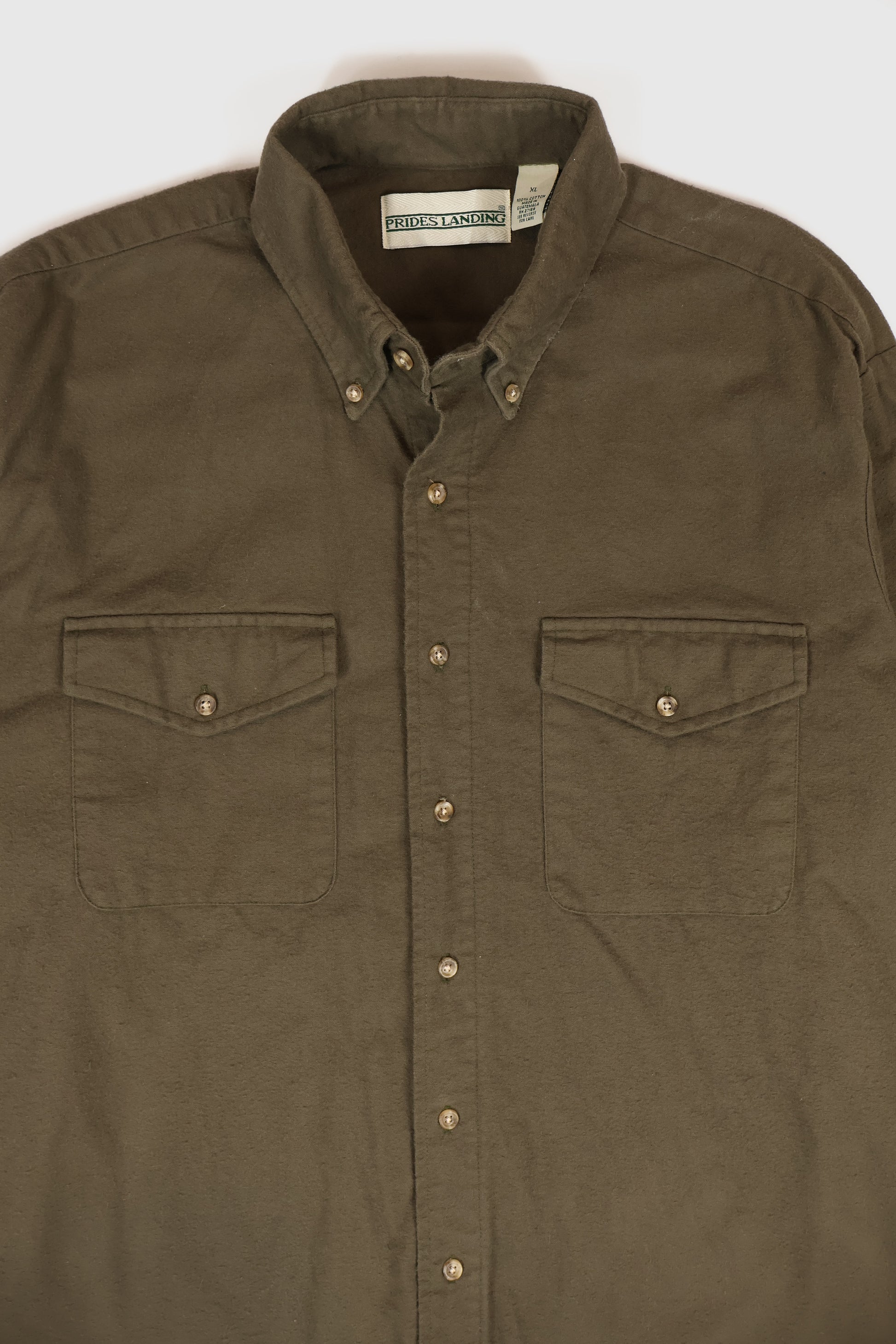 Vintage Brown Flannel Button-Down Shirt Image 1