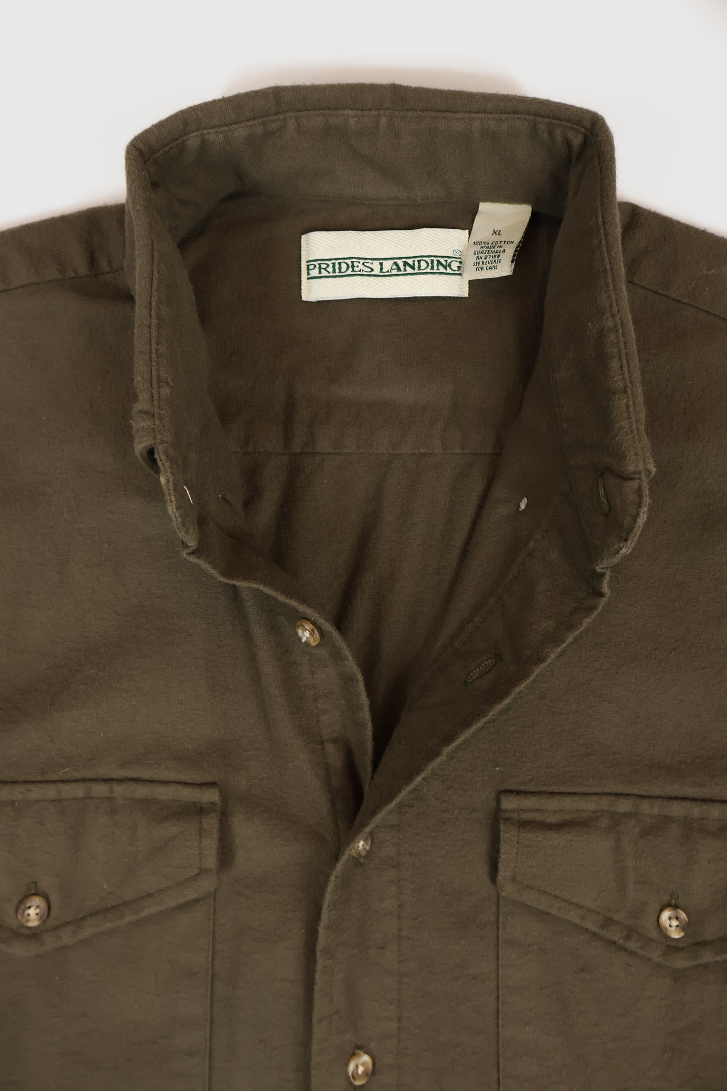 Vintage Brown Flannel Button-Down Shirt Image 2