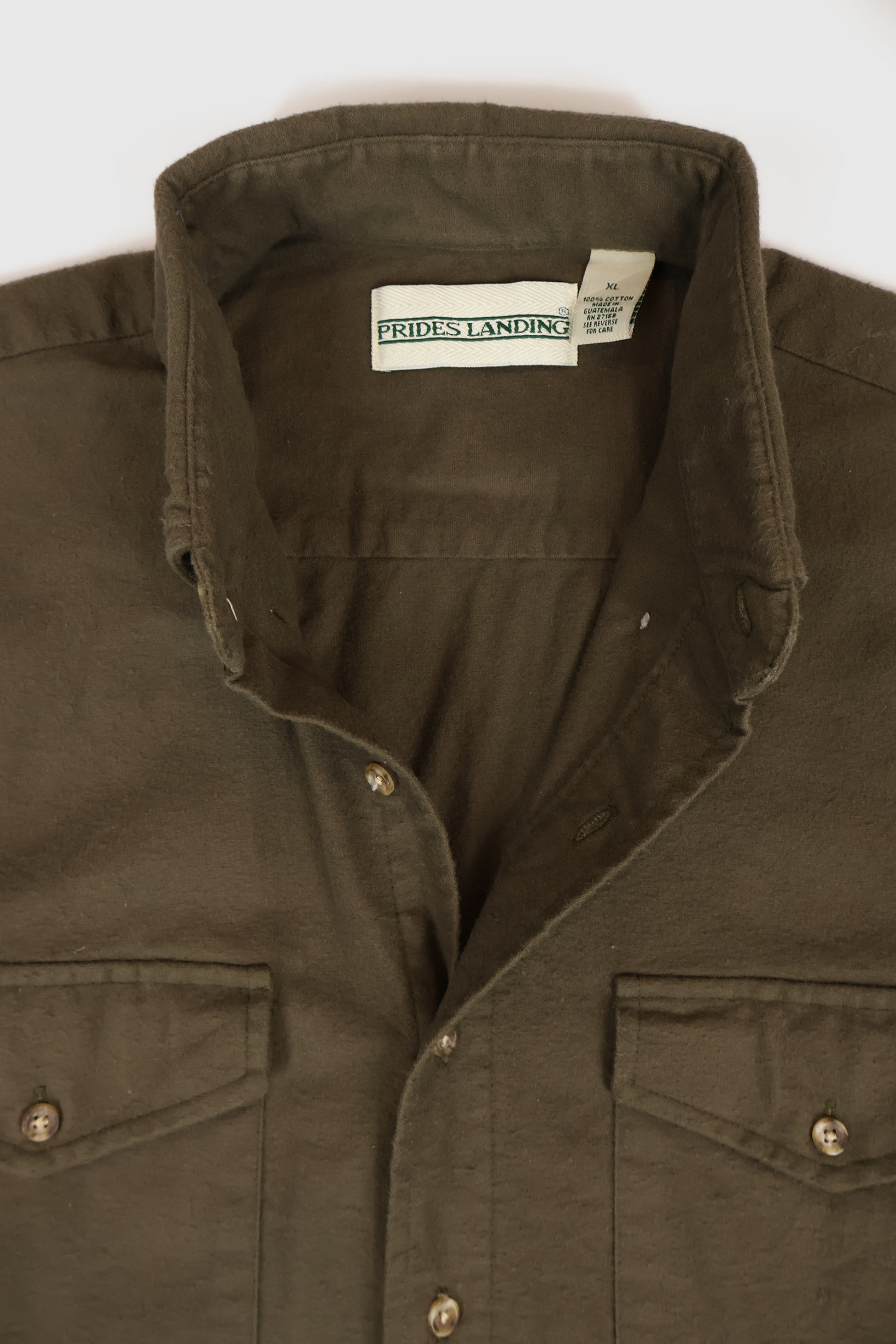 Vintage Brown Flannel Button-Down Shirt Image 2