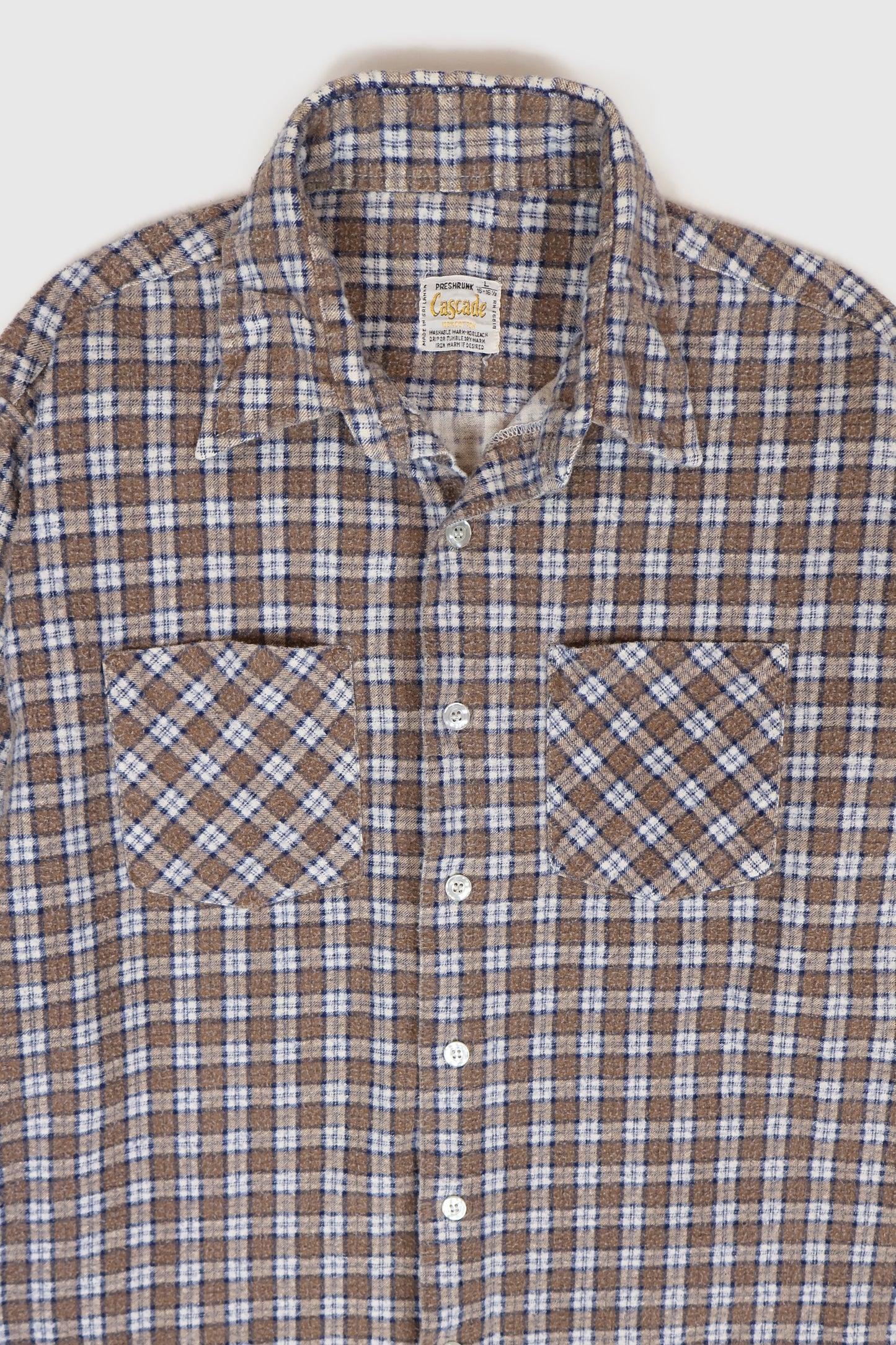 Vintage Plaid Flannel Button-Down Shirt Image 1