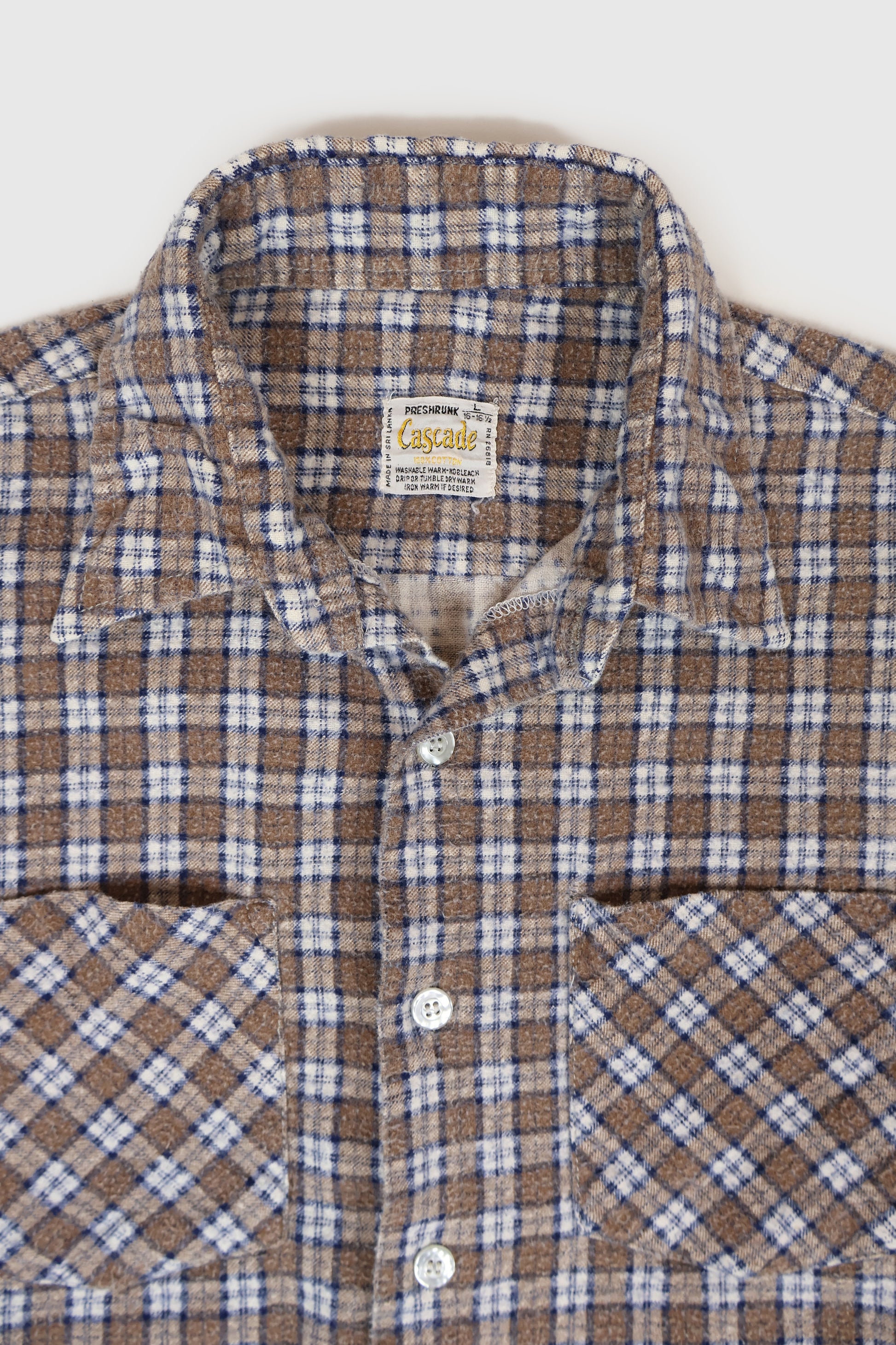 Vintage Plaid Flannel Button-Down Shirt Image 2