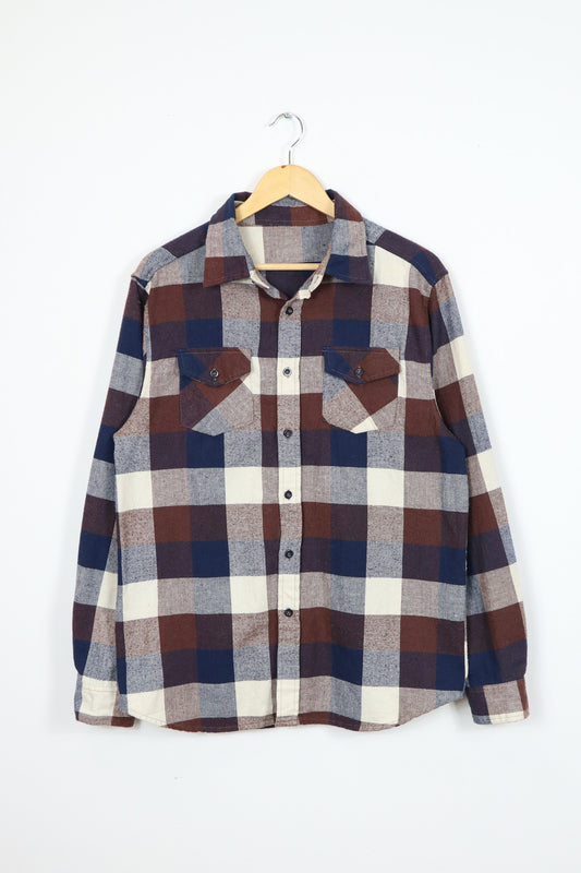 Plaid Flannel Button-Down Shirt