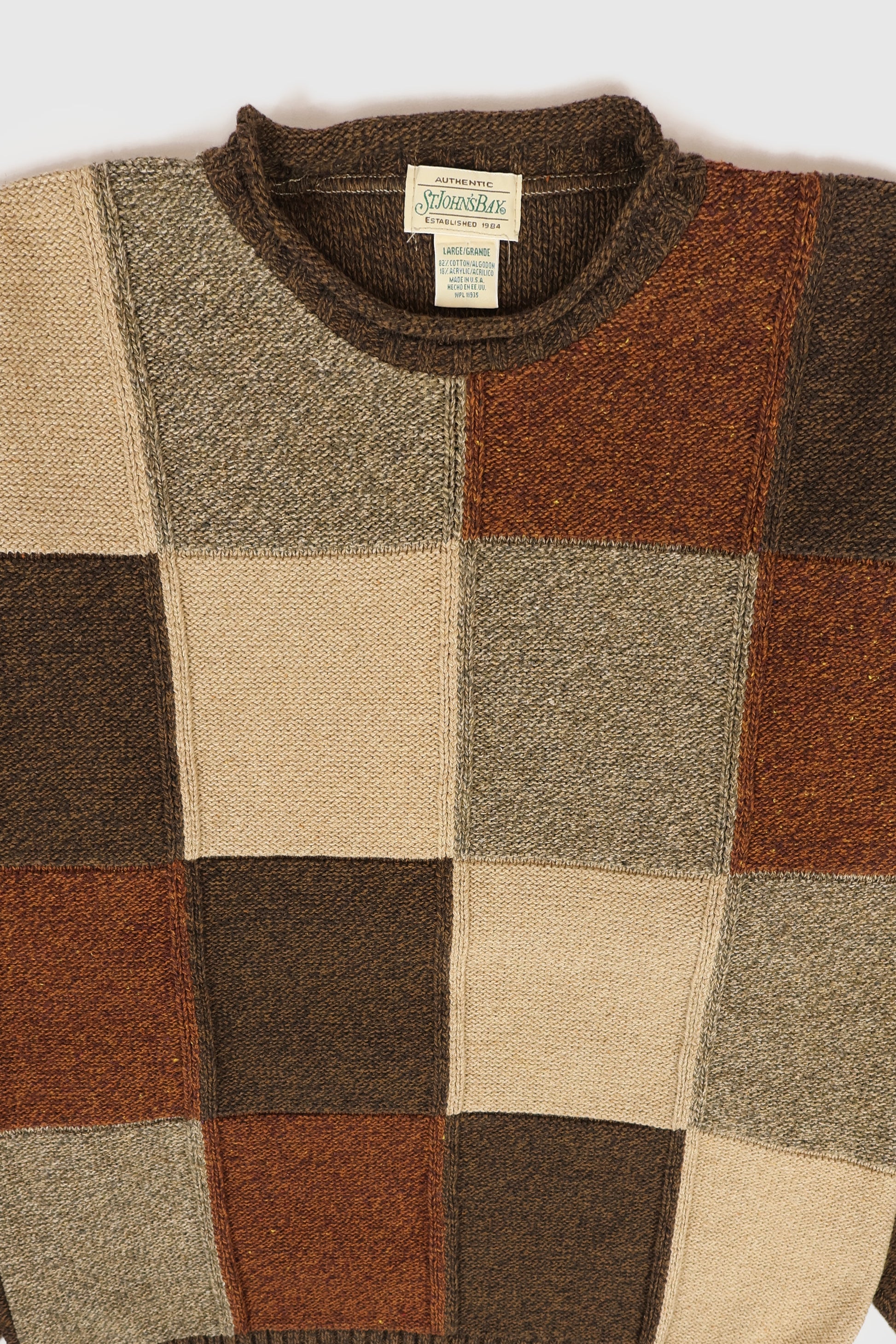 Vintage Block Pattern Sweater Image 2