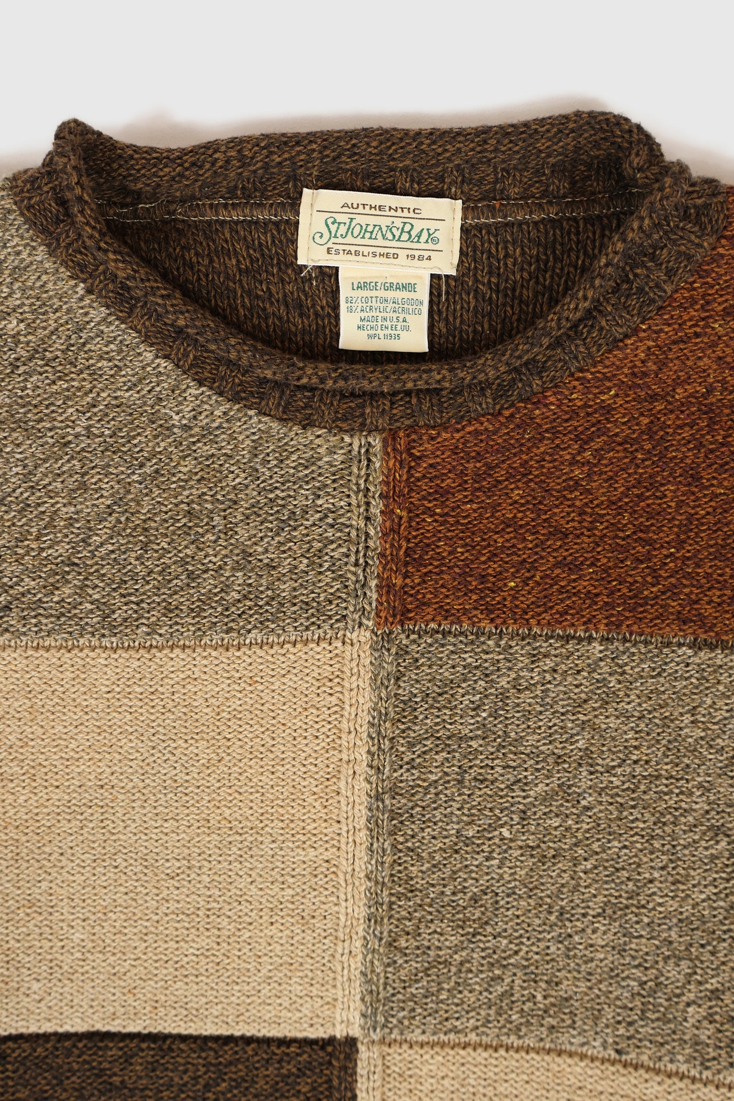 Vintage Block Pattern Sweater Image 3