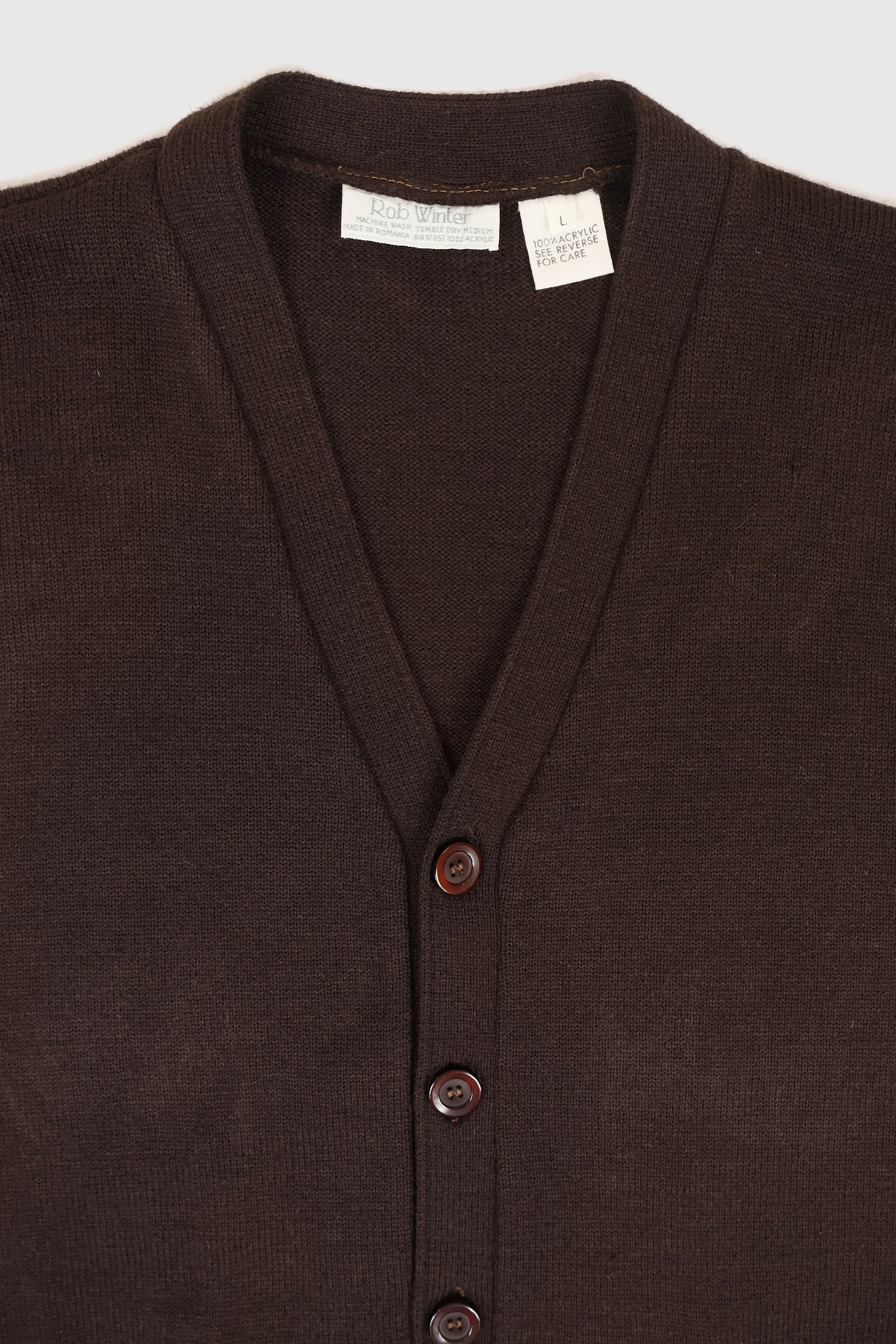 Vintage Brown Cardigan Sweater Vest Image 2