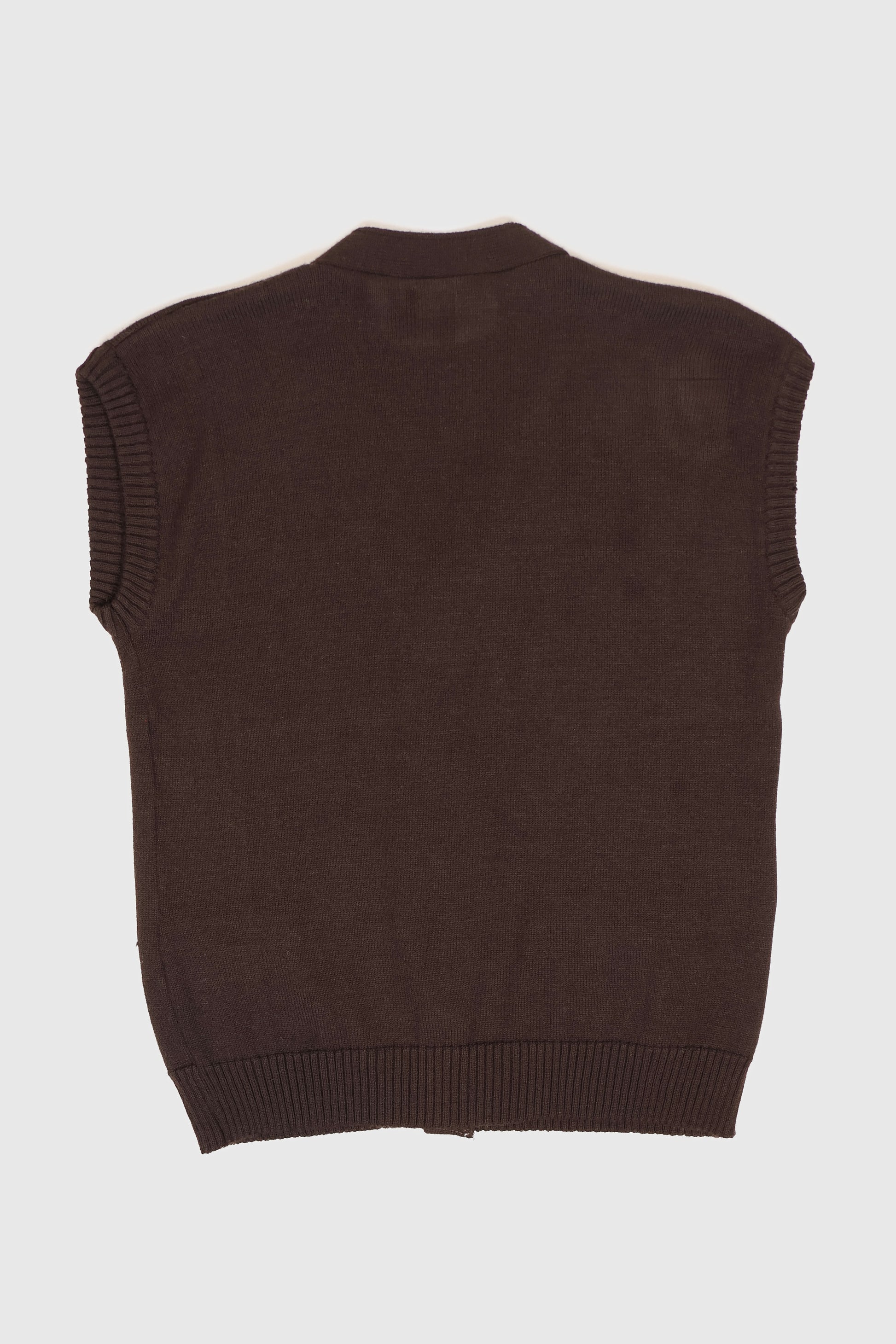 Vintage Brown Cardigan Sweater Vest Image 3