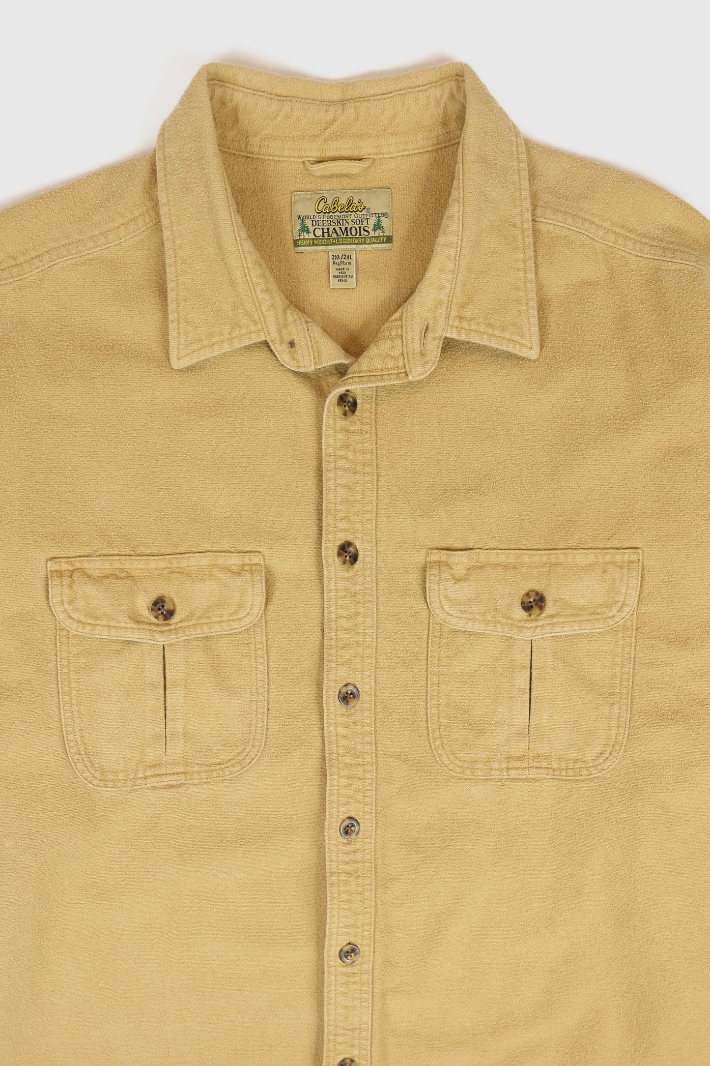 Vintage Cabelas Flannel Heavyweight Button-Down Shirt Image 1