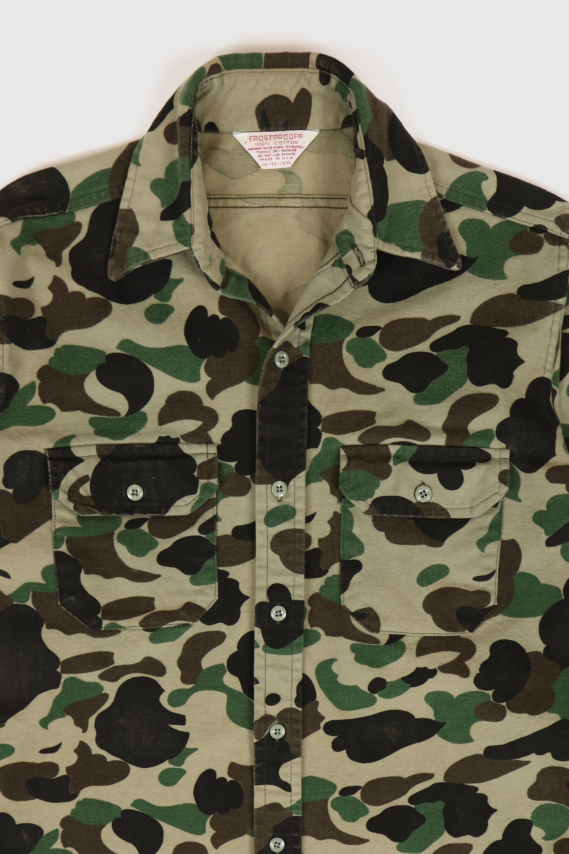 Vintage Camo Button-Down Shirt Image 1