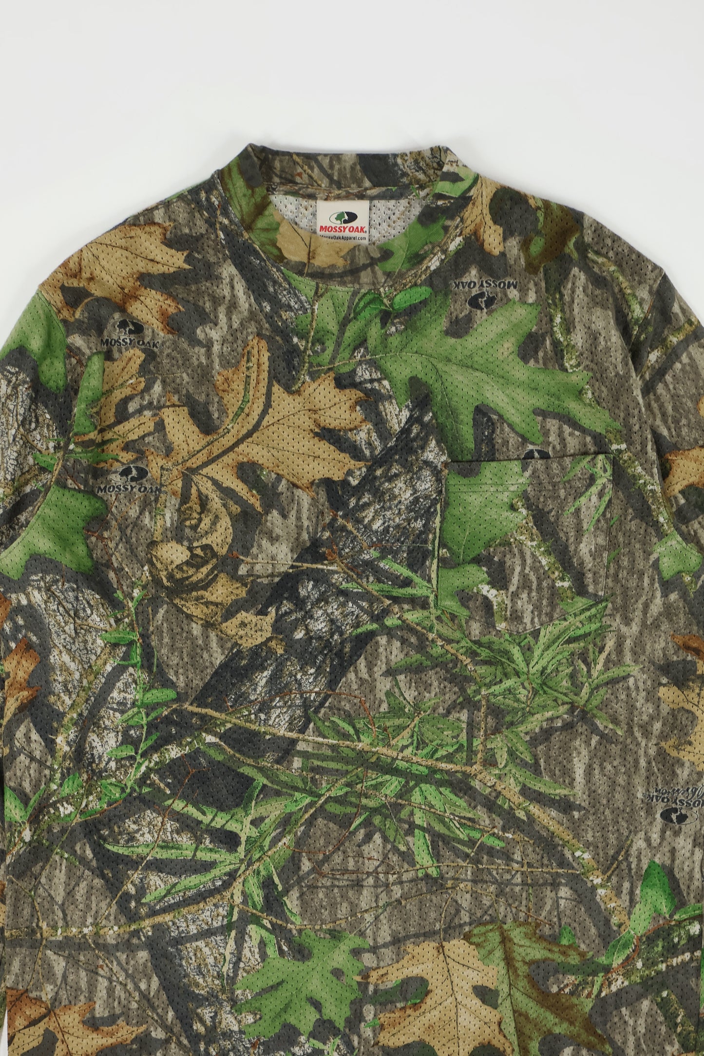 Vintage Real Tree Camo Mesh Long Sleeve Tee