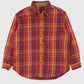 Vintage Heavyweight Red Plaid Button-Down Shirt