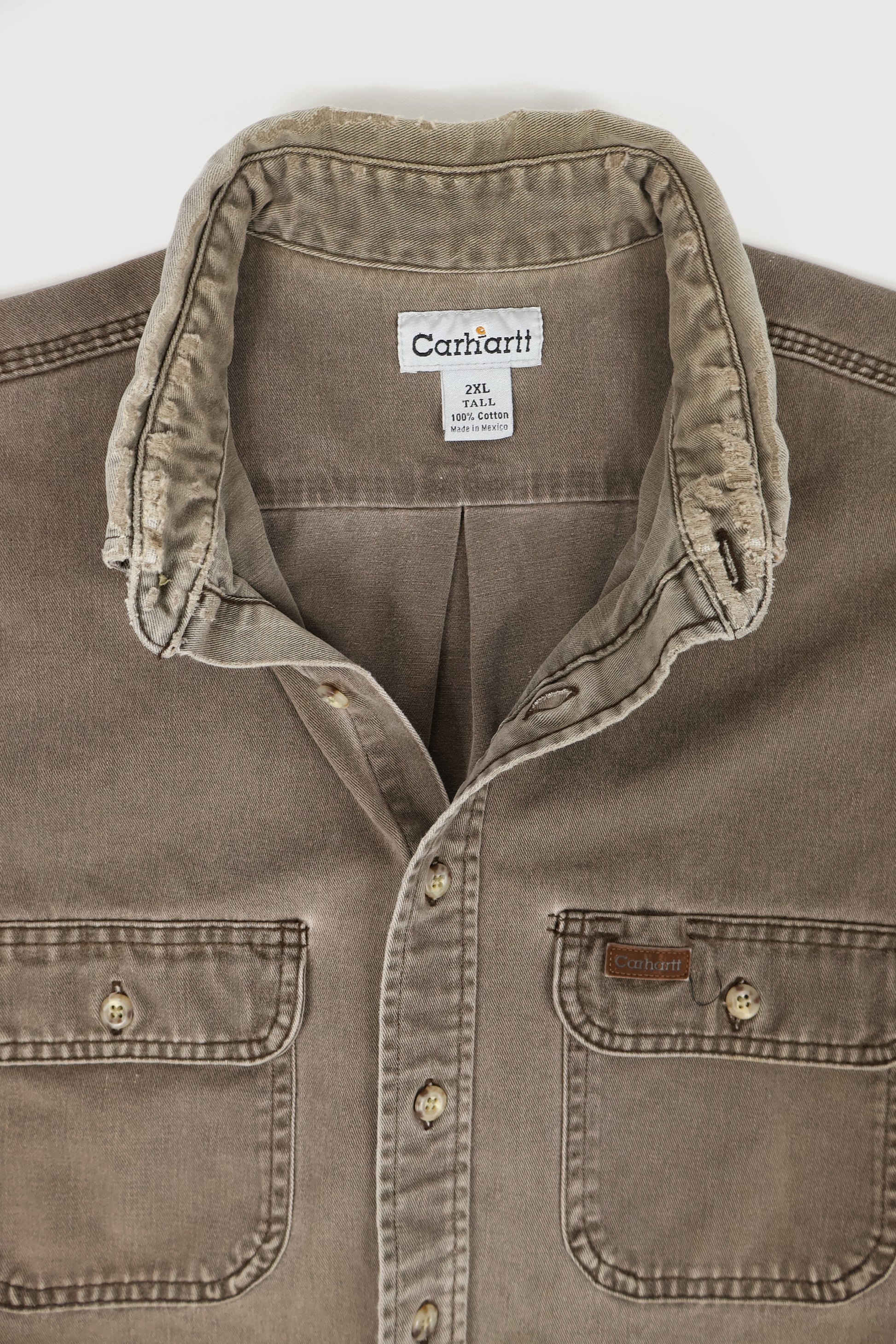 Vintage Carhartt Faded Button-Down Shirt Image 2