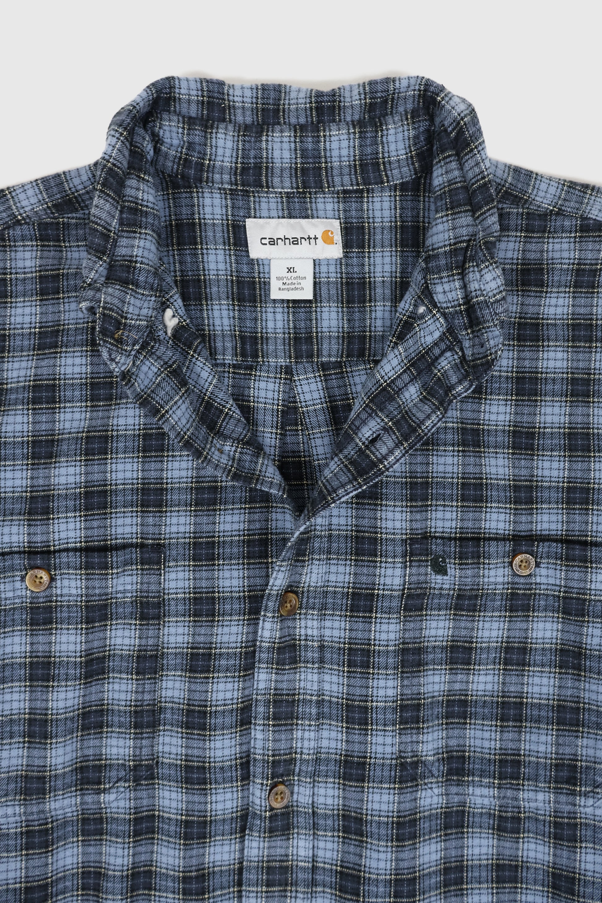 Vintage Carhartt Plaid Button-Down Shirt Image 2