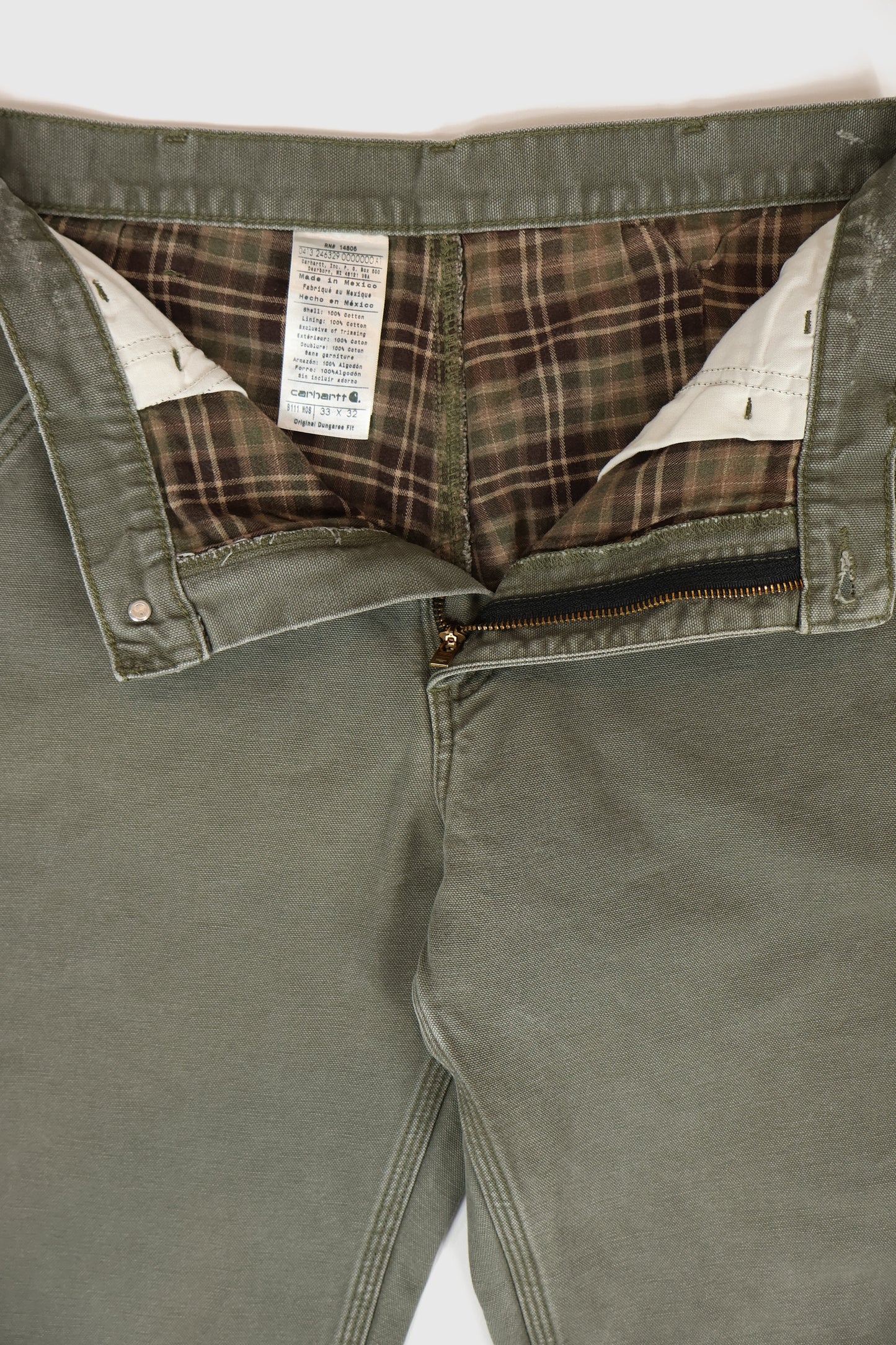 Vintage Carhartt Flannel Lined Carpenter Jeans Image 3