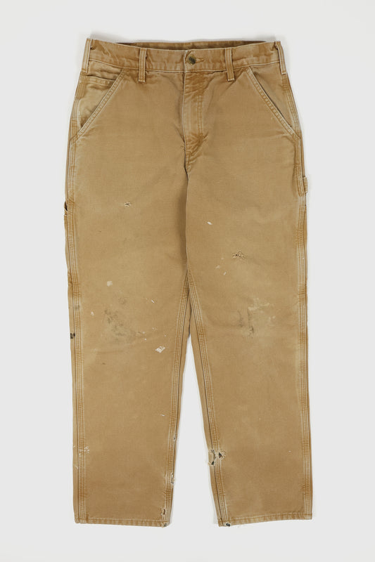 Vintage Carhartt Distressed Flannel Lined Pants Image 0