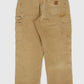 Vintage Carhartt Distressed Flannel Lined Pants Image 1