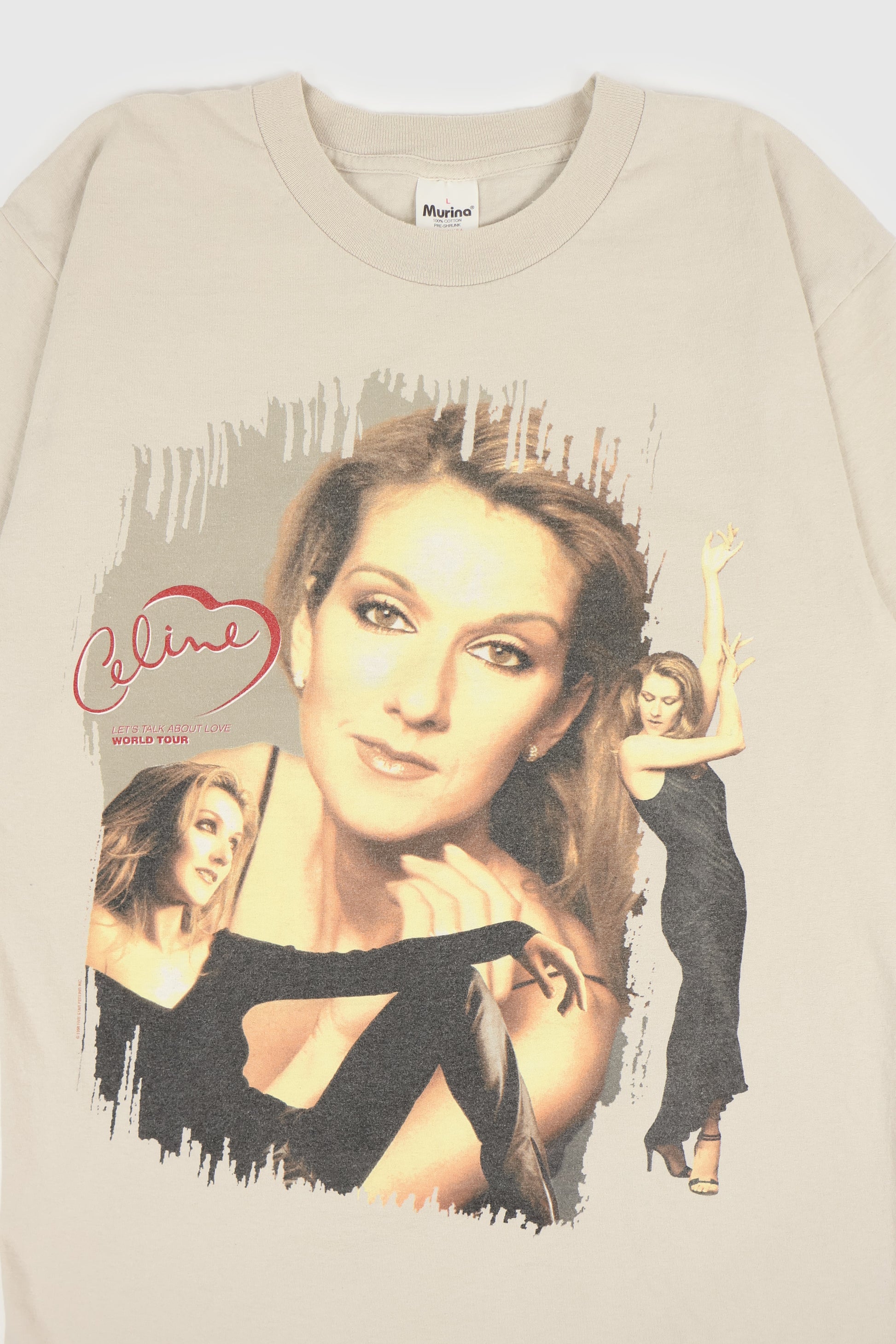 Vintage Celine Dion Lets Talk About Love Tour Tee Image 1