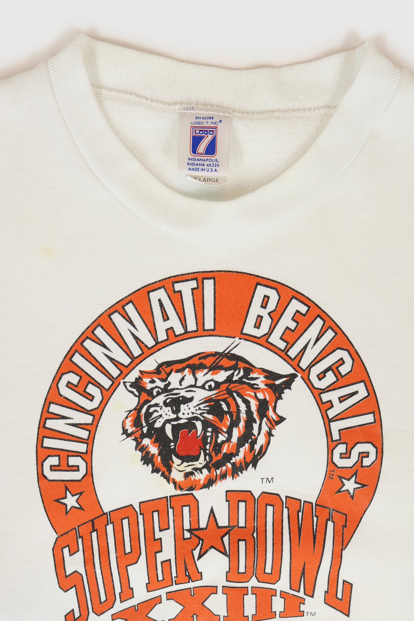 Vintage Distressed Cincinnati Benglas Super Bowl XXIII Crewneck Image 2