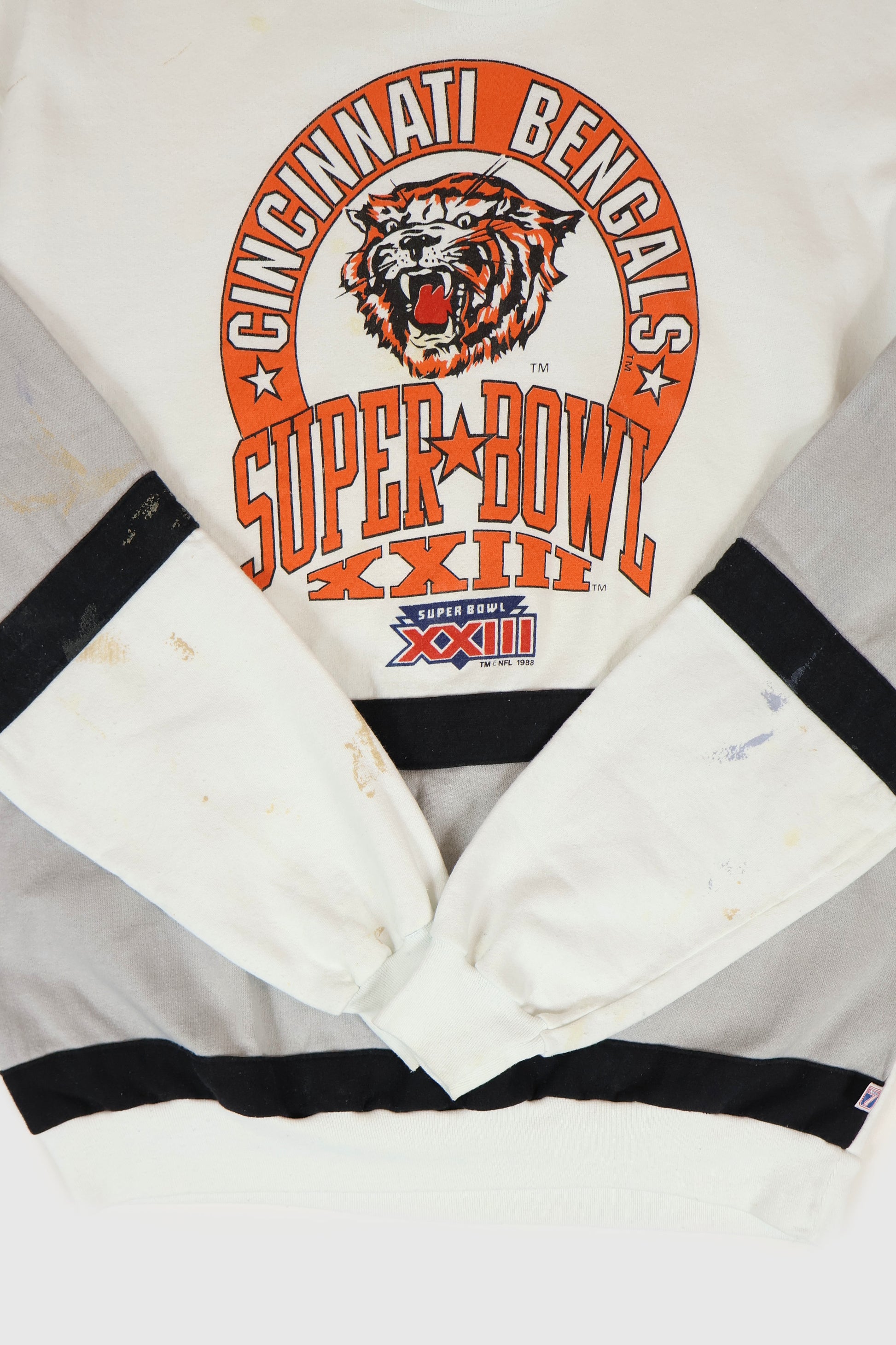 Vintage Distressed Cincinnati Benglas Super Bowl XXIII Crewneck Image 4