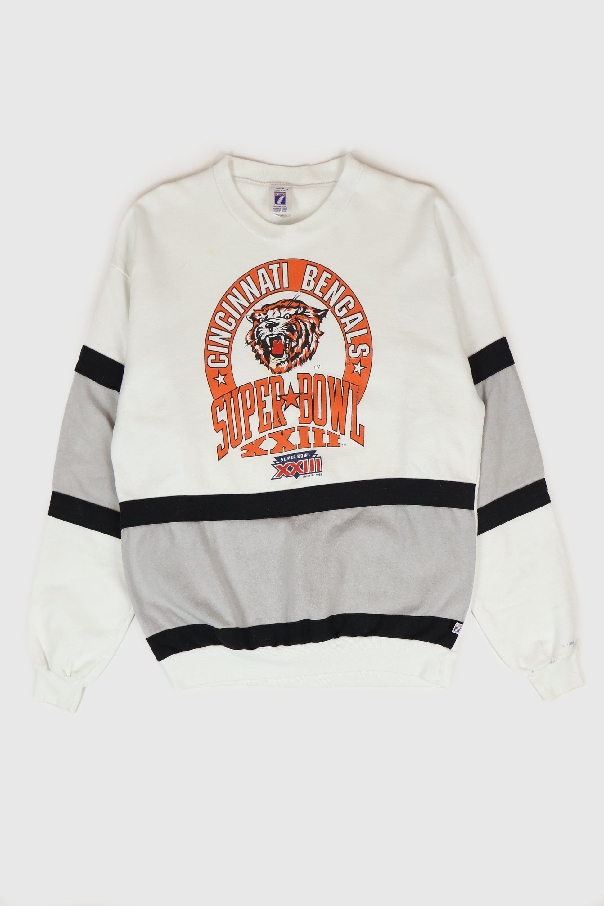 Vintage Distressed Cincinnati Benglas Super Bowl XXIII Crewneck Image 0