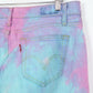 Reworked Low Rise Cotton Candy Dyed Jeans