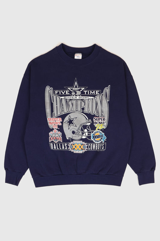 Vintage Dallas Cowboys 5 Time Super Bowl Champions Crewneck Image 0